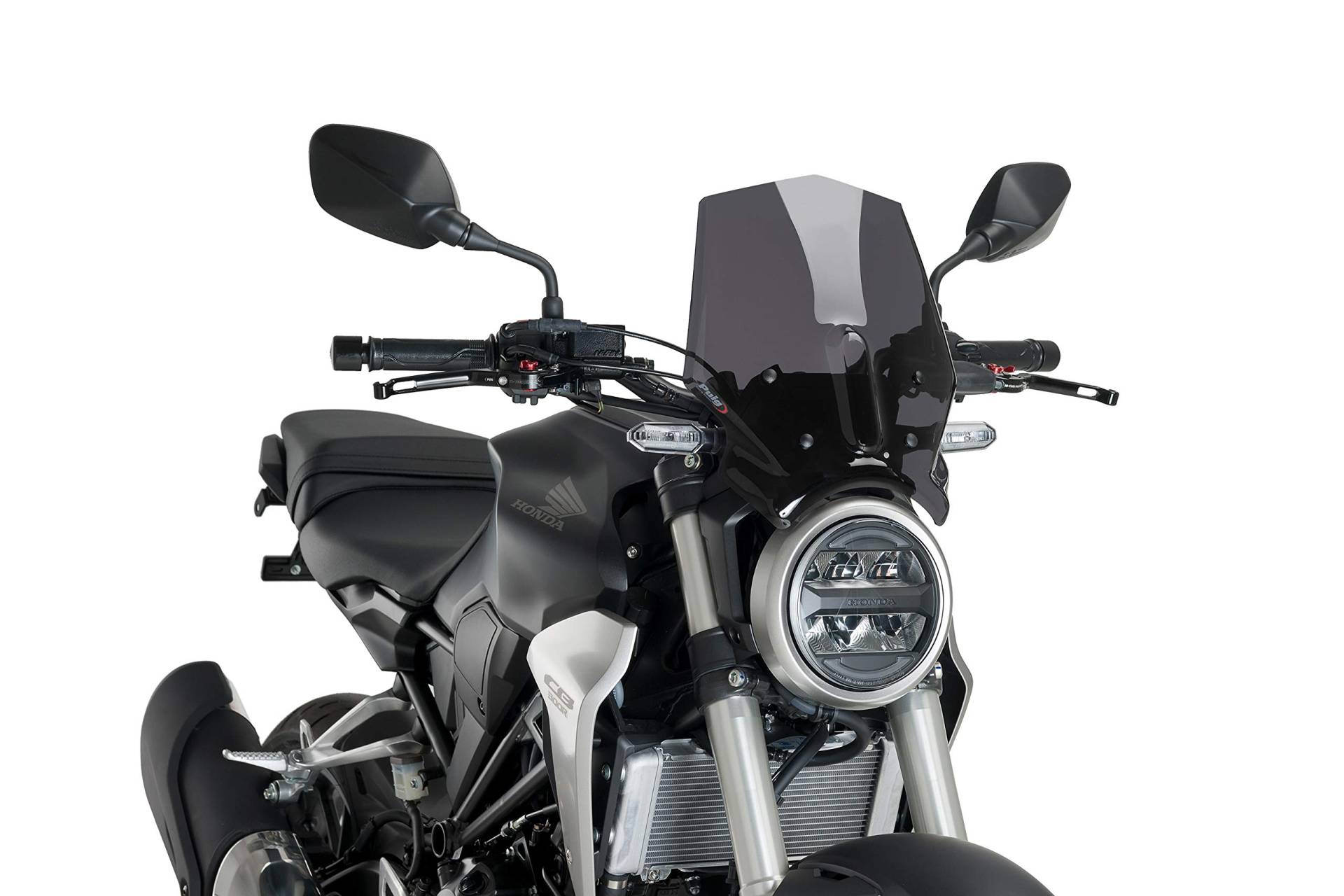 Puig Windschutzscheibe Naked New Generation Sport 9734F für Honda CB125R Neo Sport Café 18'-19', Honda CB300R Neo Sport Café 18'-19' von Puig