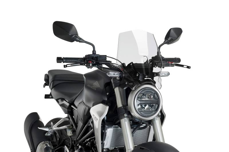 Puig Windschutzscheibe Naked New Generation Sport 9734W für Honda CB125R Neo Sport Café 18'-19', Honda CB300R Neo Sport Café 18'-19' von Puig