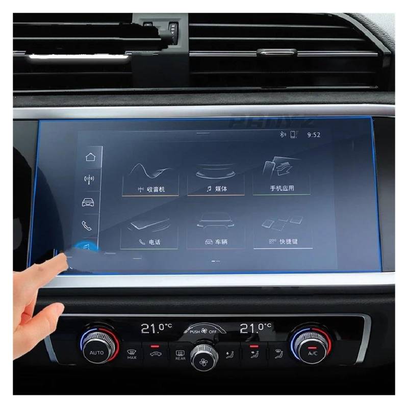 Auto Displayschutzfolie Für A1 Für Q3 2019 2020 Auto Navigation Bildschirm Gehärtetes Glas GPS LCD Display Schutz Touch-Screen Anti-Scratch-Film 7 Zoll GPS Transparent Displayschutzfolie von Punxdda