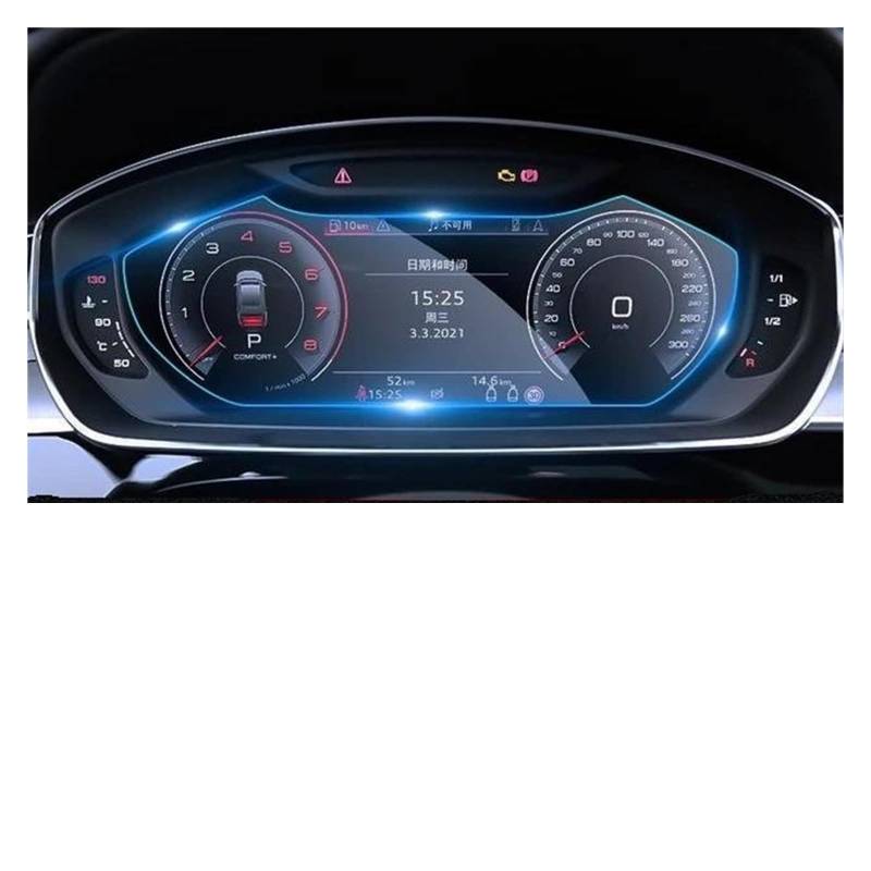 Auto Displayschutzfolie Für A8 S8 2018-2023 Gehärteter LCD-Bildschirm Glas Schutzfolie GPS-Navigationsbildschirm Anti-Scratch-Folie Autozubehör Schutz GPS Transparent Displayschutzfolie(1) von Punxdda