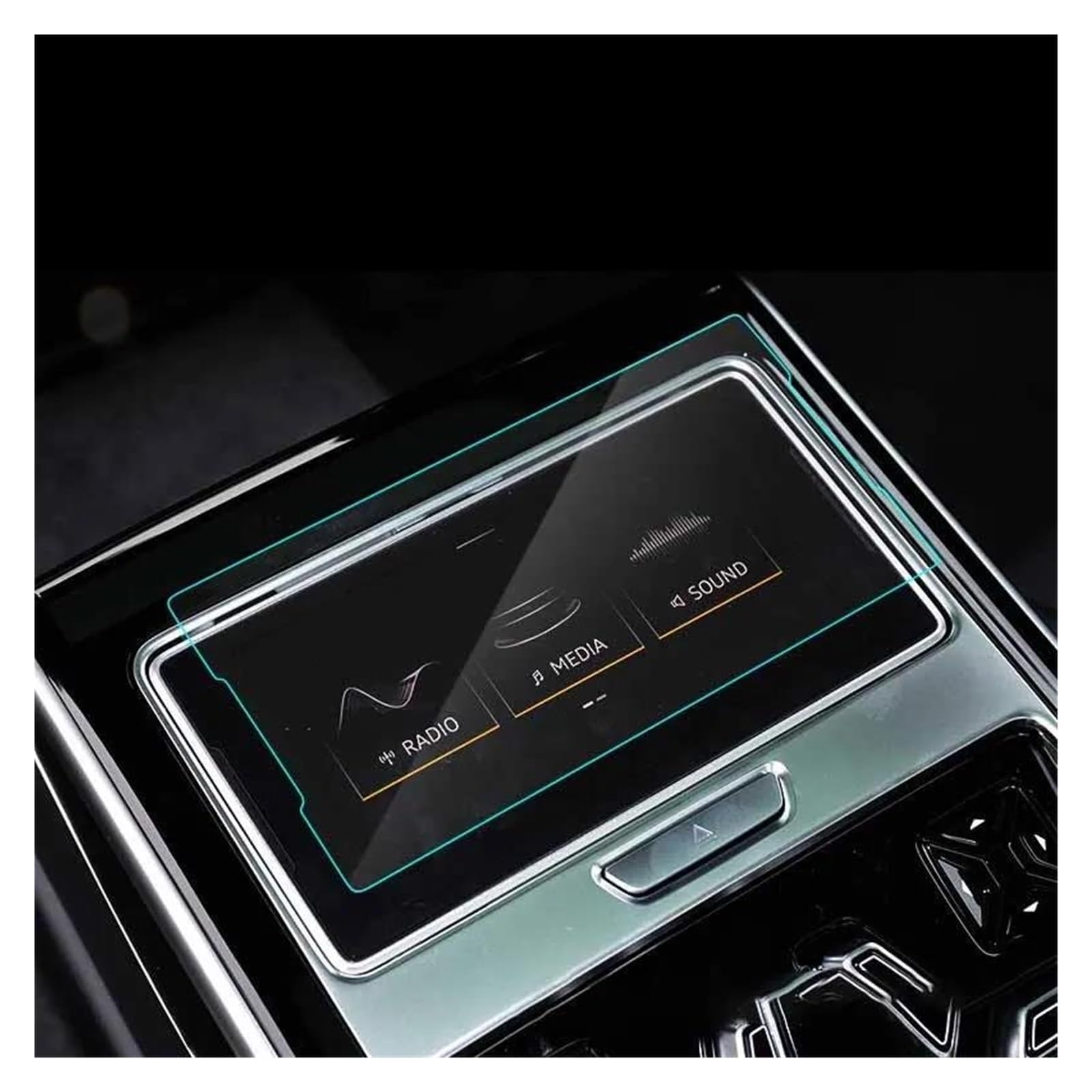 Auto Displayschutzfolie Für A8L 2019 2020 2021 2022 GPS Navigation Gehärtetem Glas Screen Protector Abdeckung Schutz Film Gehärtetes Glas Auto Zubehör GPS Transparent Displayschutzfolie(18-21 A8L) von Punxdda