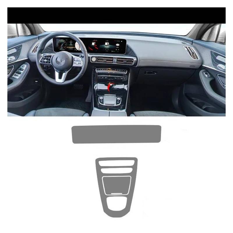 Auto Displayschutzfolie Für Benz Für EQC Eqc350 400 Auto Innen Aufkleber Center Konsole Air Gear Navigation Dashboard TPU Schutz Film GPS Transparent Displayschutzfolie(2PCS Left Hand Driver) von Punxdda