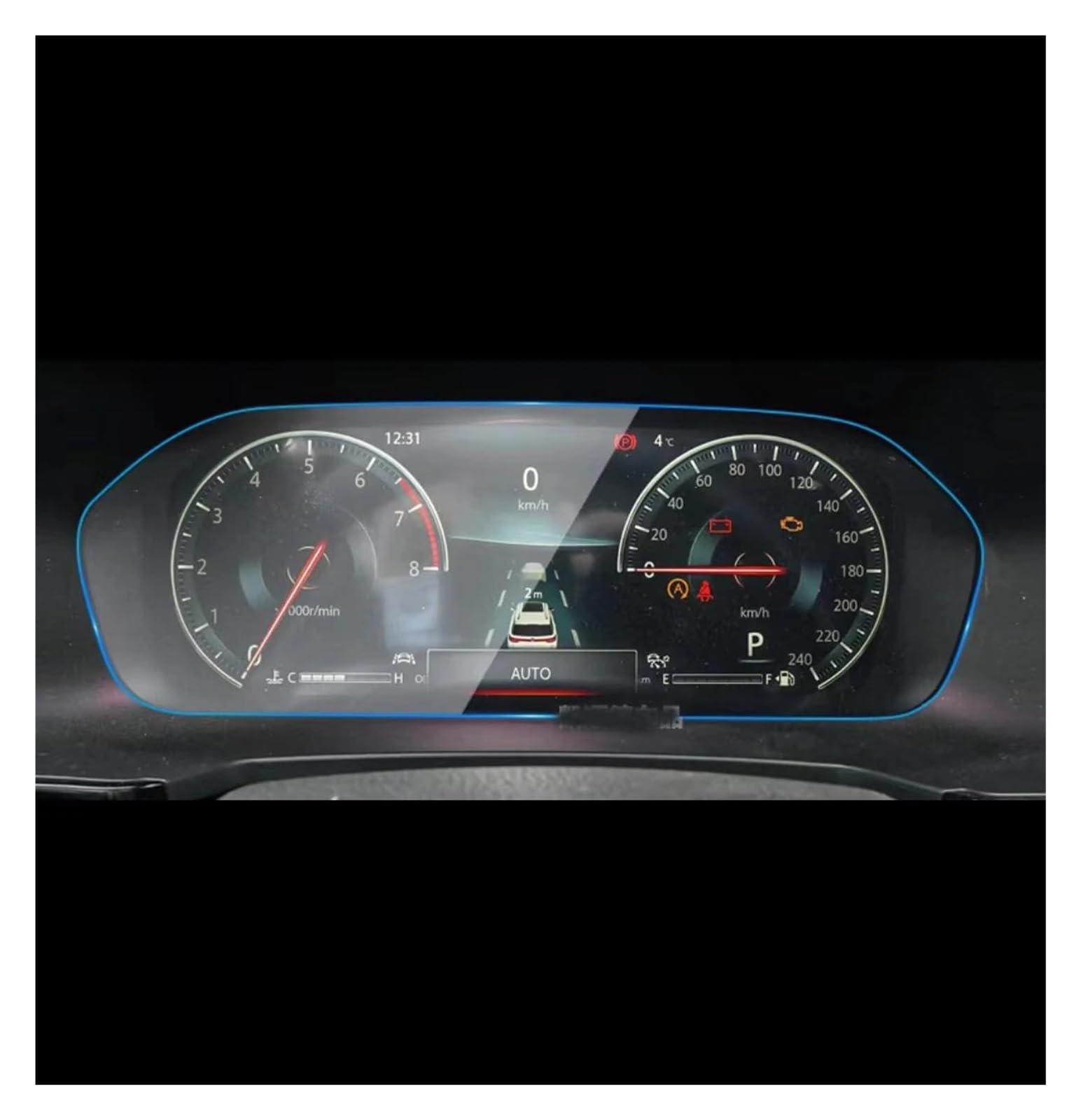 Auto Displayschutzfolie Für Changan Für CS95 2019 2020 2021 LCD Auto Radio GPS Navigation Und Dashboard TPU Bildschirm Film Schutz GPS Transparent Displayschutzfolie(TPU Dashboard) von Punxdda