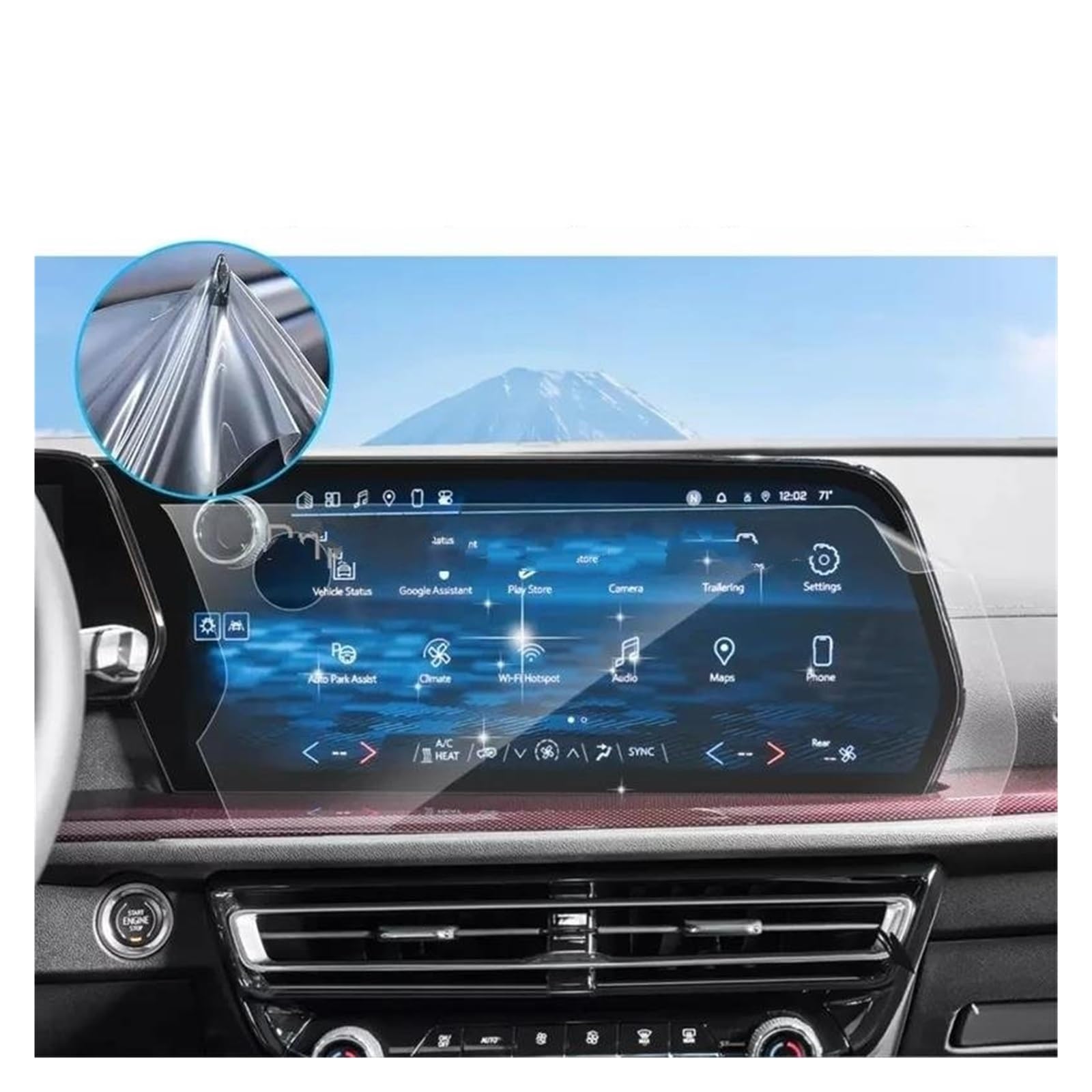 Auto Displayschutzfolie Für Chevrolet Für Trailblazer 2024 17,7 Zoll Auto Interior Center Konsole Schutz Film Zubehör TPU Screen Protector GPS Transparent Displayschutzfolie von Punxdda