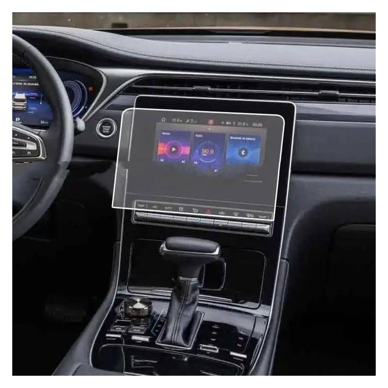 Auto Displayschutzfolie Für Dodge Für Journey 2022 8 Zoll Auto Infotainment Radio GPS Navigation Innen Gehärtetes Glas Screen Protector Film GPS Transparent Displayschutzfolie von Punxdda