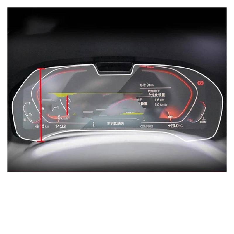 Auto Displayschutzfolie Für G01 G02 X3 X4 2022 Auto GPS Navigation Film LCD Bildschirm Gehärtetes Glas Schutz Film Anti-Scratch Film Zubehör Refit GPS Transparent Displayschutzfolie(Instrument B) von Punxdda