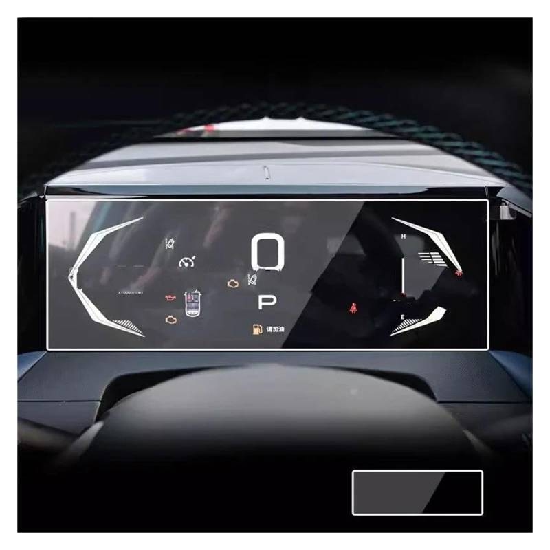 Auto Displayschutzfolie Für GAC Für EMZOOM GS3 2023 2024 Auto Instrument Panel Dashboard Anti-Scratch Zubehör Gehärtetem Glas Screen Protector GPS Transparent Displayschutzfolie von Punxdda