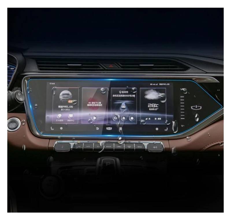 Auto Displayschutzfolie Für Geely Für Azkarra Für Boyue PRO 2020 202 Gehärtetem Glas Auto Navigation Screen Protector LCD Touch Display Film Schutz Aufkleber GPS Transparent Displayschutzfolie von Punxdda