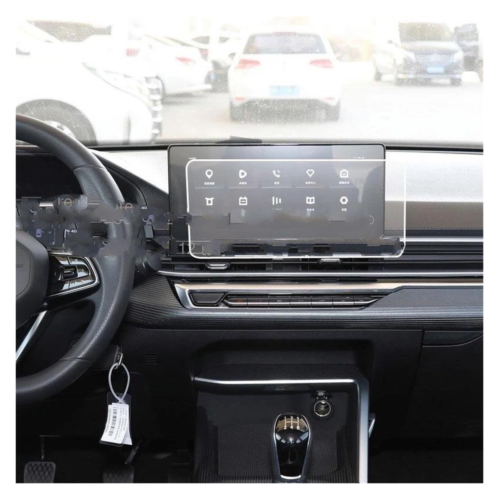 Auto Displayschutzfolie Für Geely Für Emgrand 2022 10,25 Zoll Auto GPS Navigation Schutz Schutz Film Zubehör Screen Protector Gehärtetem Glas GPS Transparent Displayschutzfolie von Punxdda