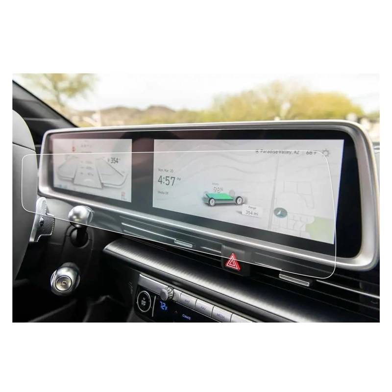 Auto Displayschutzfolie Für Hyundai Für Ioniq 6 2023 Auto LCD Instrument Multimedia Radio Display Auto Innen Zubehör Nano Screen Protector GPS Transparent Displayschutzfolie von Punxdda