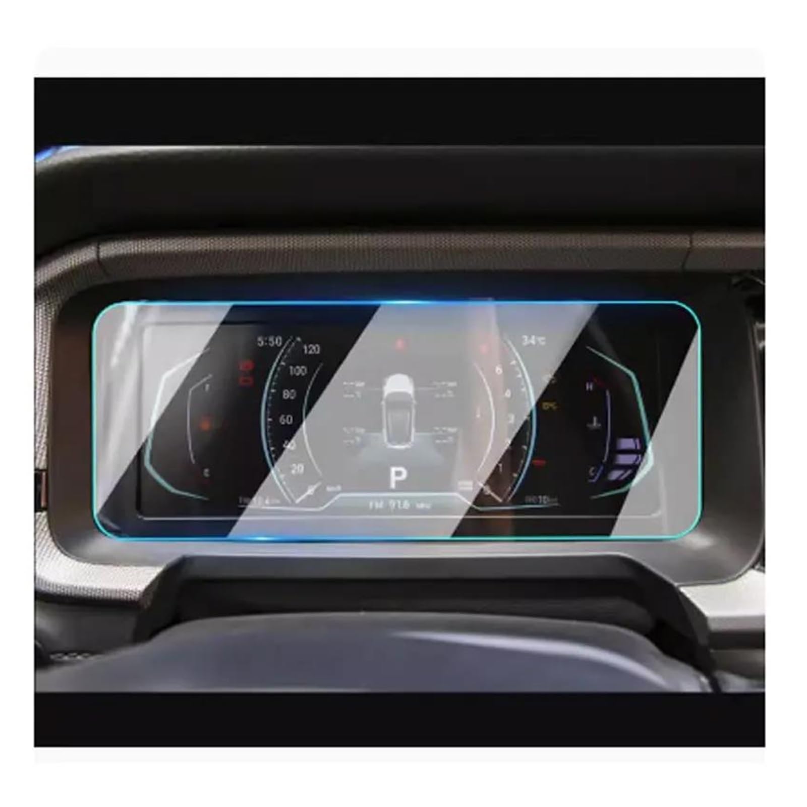 Auto Displayschutzfolie Für Kaiyi Für X3 2022 2023 10,25 Zoll Auto Infotainment Radio GPS Navigation Screen Protector Film Gehärtetes Glas GPS Transparent Displayschutzfolie(for Instrument) von Punxdda