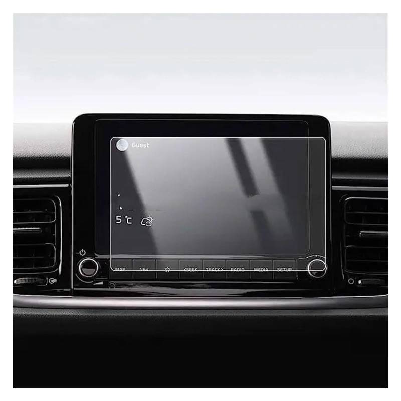 Auto Displayschutzfolie Für Kia Für Rio 2021 2022 2023 8 Zoll Auto Radio GPS Navigation Anti-Scratch Zubehör Gehärtetem Glas Bildschirm Schutz Film GPS Transparent Displayschutzfolie von Punxdda