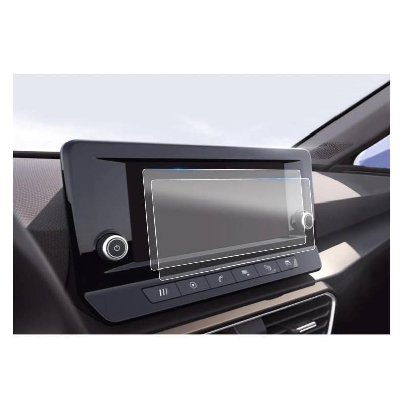 Auto Displayschutzfolie Für Leon Für MK4 FR 2020 2021 8,25 Zoll Infotainment Auto Multimedia Radio Display Media System Gehärtetes Glas Screen Protector GPS Transparent Displayschutzfolie von Punxdda