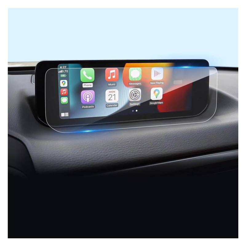 Auto Displayschutzfolie Für Mazda Für CX-50 2023 2024 10,25-Zoll Auto Navigation Display Screen Protector Auto Innen Zubehör GPS Transparent Displayschutzfolie(Tempered Glass Film) von Punxdda