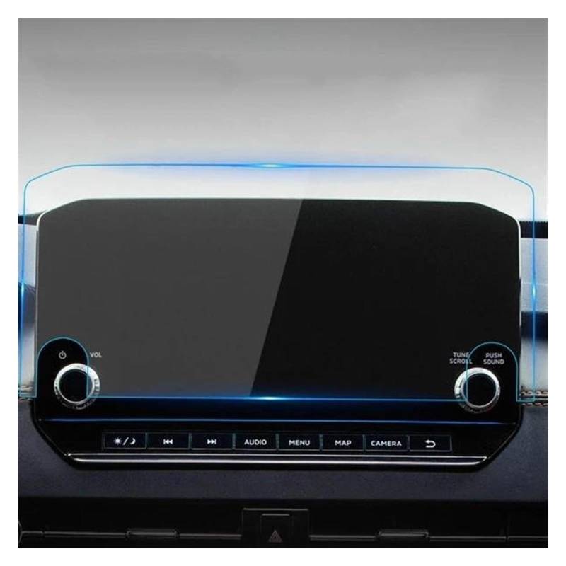 Auto Displayschutzfolie Für Mitsubishi Für Outlander 2023 Screen Protector Konsole Gehärtetem Glas Schutz Film Auto Navigator Auto Zubehör GPS Transparent Displayschutzfolie(21-23 Blue) von Punxdda