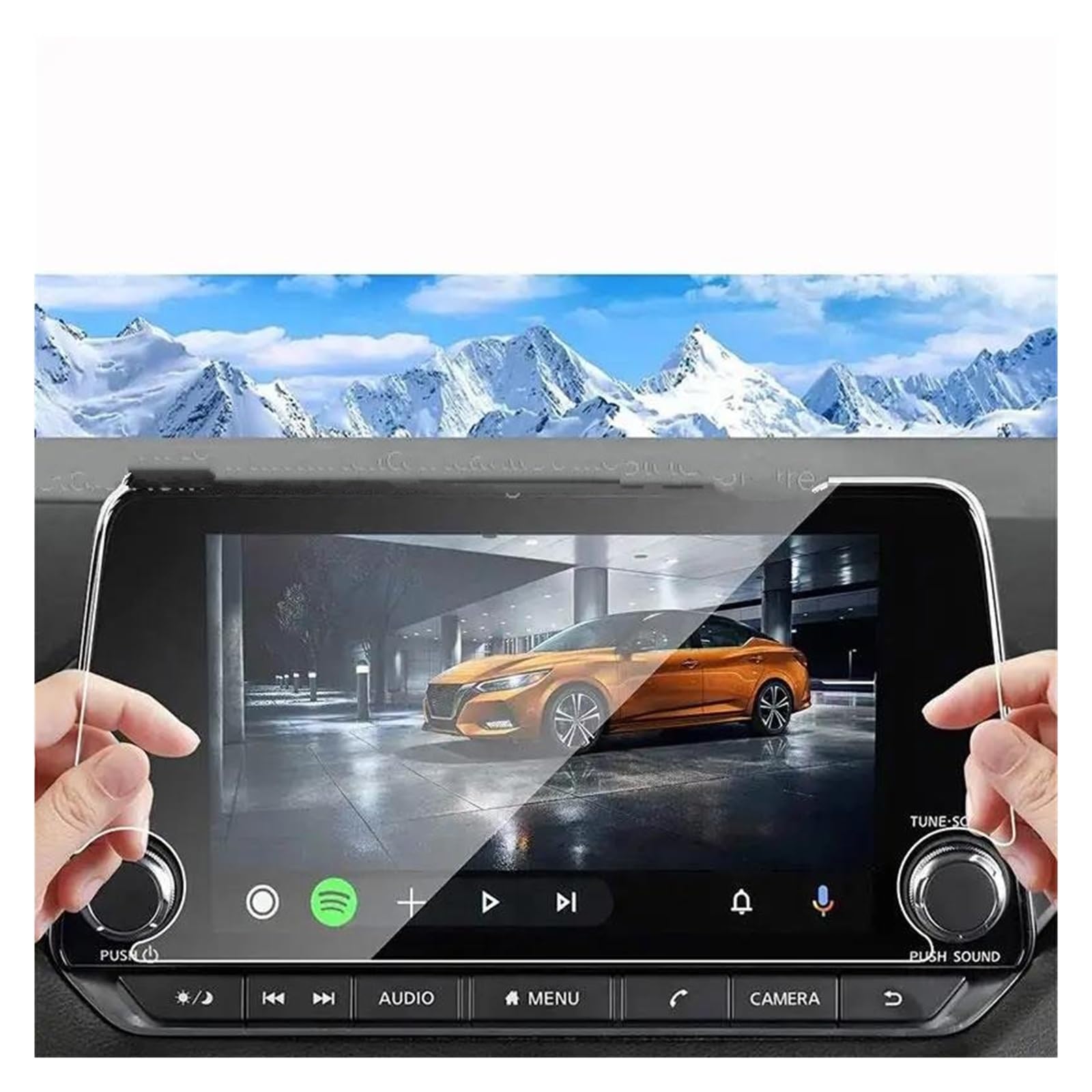 Auto Displayschutzfolie Für Nissan Für Sentra B18 MK4/ SR SV 2020-2023 Auto Navigation 8 Zoll Auto Innen Zubehör Gehärtetem Glas Screen Protector Film GPS Transparent Displayschutzfolie von Punxdda