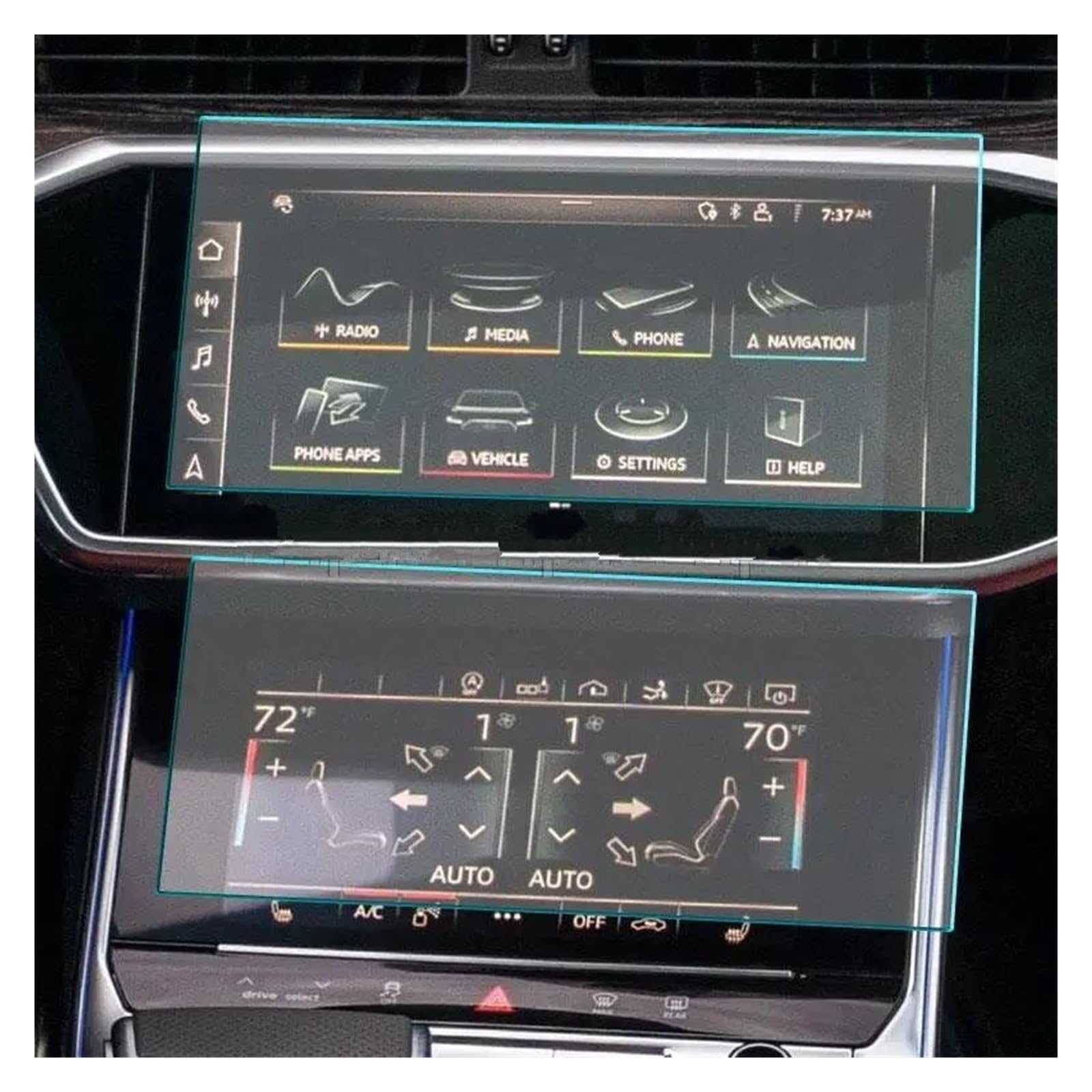 Auto Displayschutzfolie Für S6 2019 2020 2021 2022 10,1 Zoll Auto Navigation Infotainment GPS Radio Displayschutzfolie 2 Stück Gehärtete Glasfolie GPS Transparent Displayschutzfolie von Punxdda