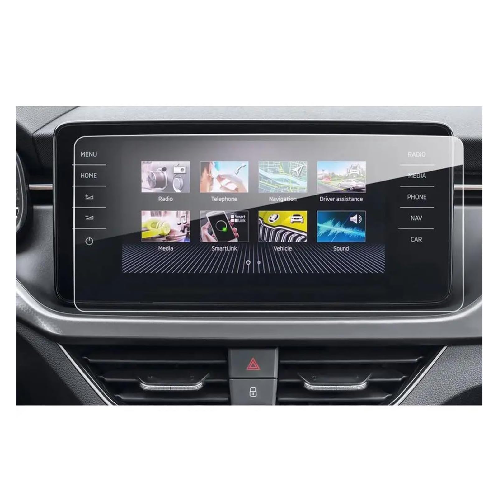 Auto Displayschutzfolie Für Skoda Für Kamiq Für Scala Amundsen Für Fabia 2022 2023 9,2-Zoll Auto GPS Navigation Center Touch Display Screen Protector Film GPS Transparent Displayschutzfolie von Punxdda