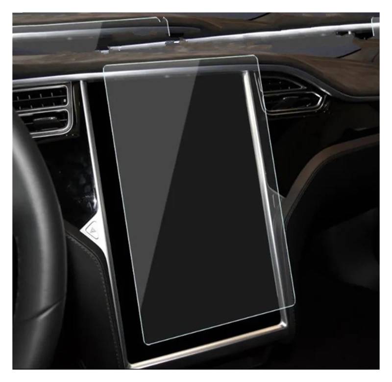 Auto Displayschutzfolie Für Tesla Für Modell S 2014-2019 Auto GPS Navigation Film LCD Bildschirm Gehärtetes Glas Schutz Film Anti-Scratch Dekoration 17 Zoll GPS Transparent Displayschutzfolie von Punxdda