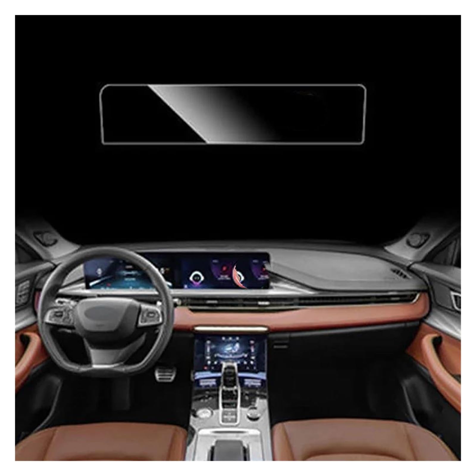 Auto Displayschutzfolie Für Tiggo 8 PRO MAX 2022 Auto Center Konsole Film Navigation Bildschirm Konsole Panel TPU Schutz Ersatz GPS Transparent Displayschutzfolie(GPS) von Punxdda