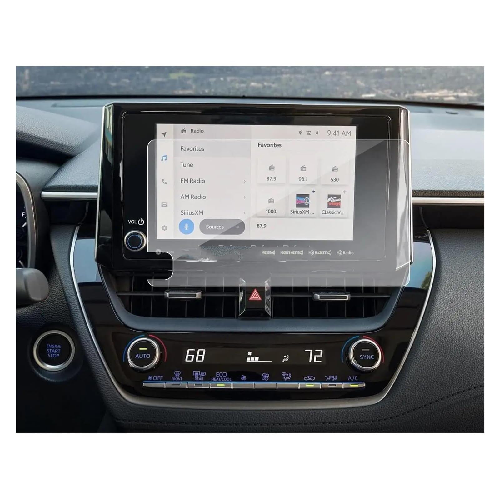 Auto Displayschutzfolie Für Toyota Für Corolla 2023 8-Zoll Auto Navigation Touchcenter Screen Protector Auto Innen Gehärtetes Glas Screen Protector GPS Transparent Displayschutzfolie von Punxdda