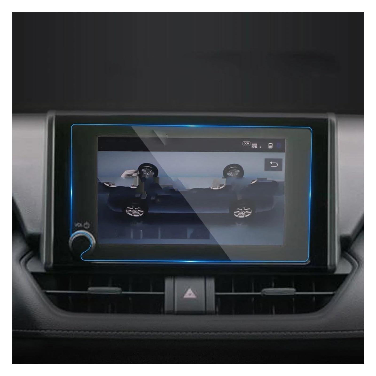 Auto Displayschutzfolie Für Toyota Für RAV4 2023 8 Zoll Auto GPS Navigation Infotainment Display Anti-Scratch Montage GPS Transparent Displayschutzfolie von Punxdda