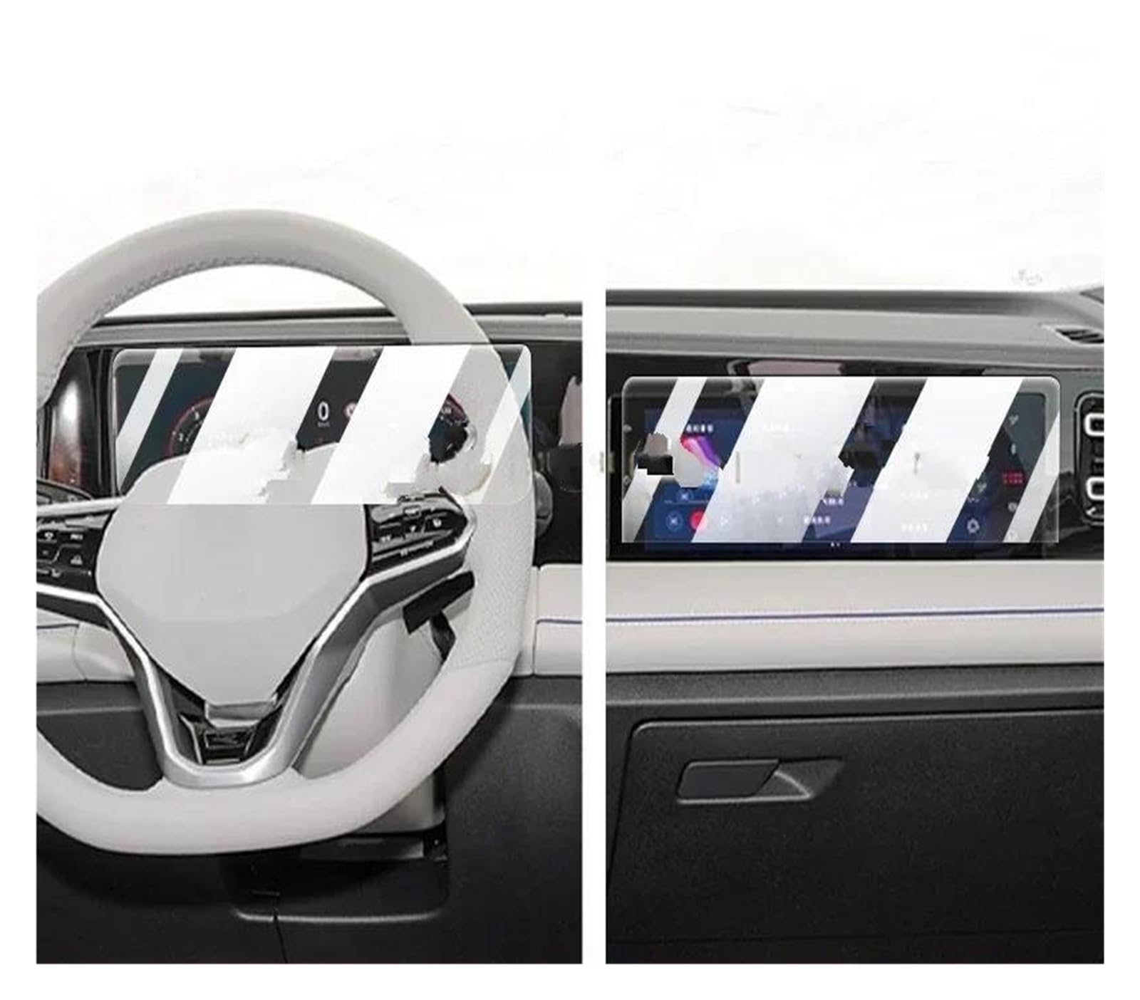 Auto Displayschutzfolie Für VW Für Tiguan Pro 2024-2025 Auto Interior Center Konsole Bildschirm Schoner Anlassen Glas Film Anti Scratch LCD Bildschirm GPS Transparent Displayschutzfolie(D HD) von Punxdda