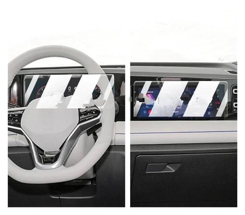 Auto Displayschutzfolie Für VW Für Tiguan Pro 2024-2025 Auto Interior Center Konsole Bildschirm Schoner Anlassen Glas Film Anti Scratch LCD Bildschirm GPS Transparent Displayschutzfolie(D HD) von Punxdda