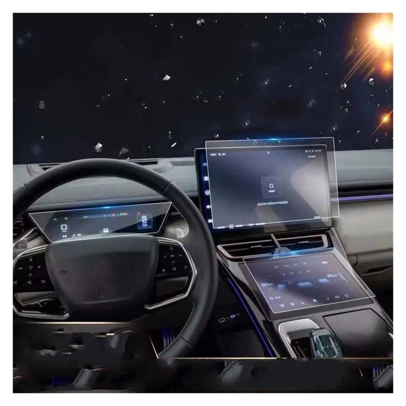 Auto Displayschutzfolie Für WEY Für Kaffee 01 2022 2023 Gehärtetem Glas Schutz Film Auto GPS Navigation Und Instrument LCD Screen Protector GPS Transparent Displayschutzfolie von Punxdda