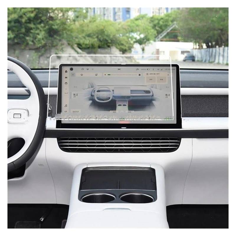 Auto Displayschutzfolie Für Xpeng G6 2023 2024 Gehärtetem Glas Schutz Film Auto GPS Radio Navigation Lcdscreen Anti-Scratch Zubehör GPS Transparent Displayschutzfolie von Punxdda