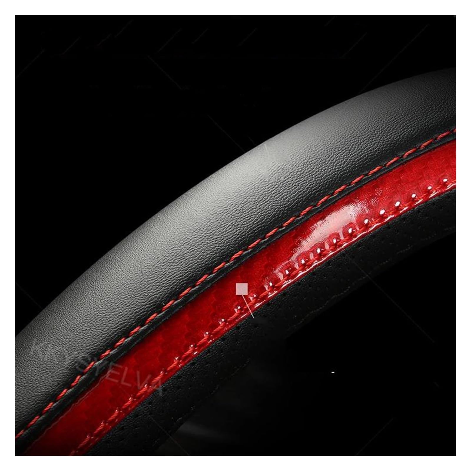 Auto Lenkradbezug Für Beetle 2012-2016 2018 2019 Up 2013-2016 2017 2018 2020 Carbon Faser Leder Auto Lenkrad Abdeckung Auto Zubehör Lenkrad Bezug(RED) von Punxdda