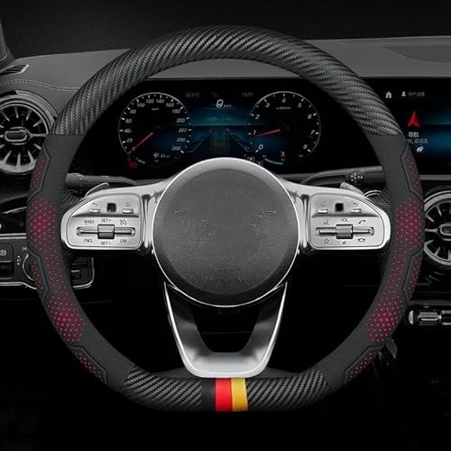 Auto Lenkradbezug Für Benz Für ACESVR Für Klasse Für GLA Für GLC GLK Für CLA Für GLB Vito Sprinter SLK Viano Auto Anti-Slip Carbon Faser Lenkrad Abdeckung Lenkrad Bezug(H) von Punxdda