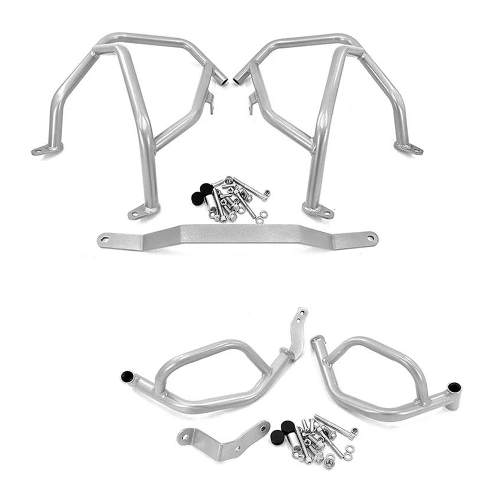 Freeway Sturzbügel Für Loncin Für VOGE DS525X DS525 X DS 525X2023 Motorrad Oberen Oder Unteren Motor Schutz Rahmen Crash Bar Schutz Sturzbügel(Silver-1 Set) von Punxdda