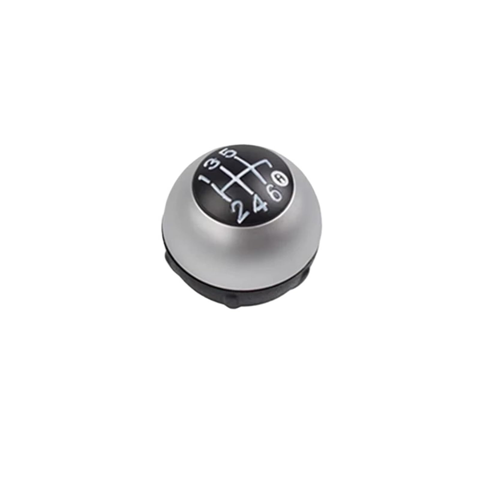 Gear Schaltknauf Für FIAT 500 2012 2013 2014 2015-2018 Auto Shift Kopf 5/6 Geschwindigkeit Schalthebel 55344048 Handball Innen Auto Zubehör Schaltknauf Knauf(Matte Silver Black 6) von Punxdda