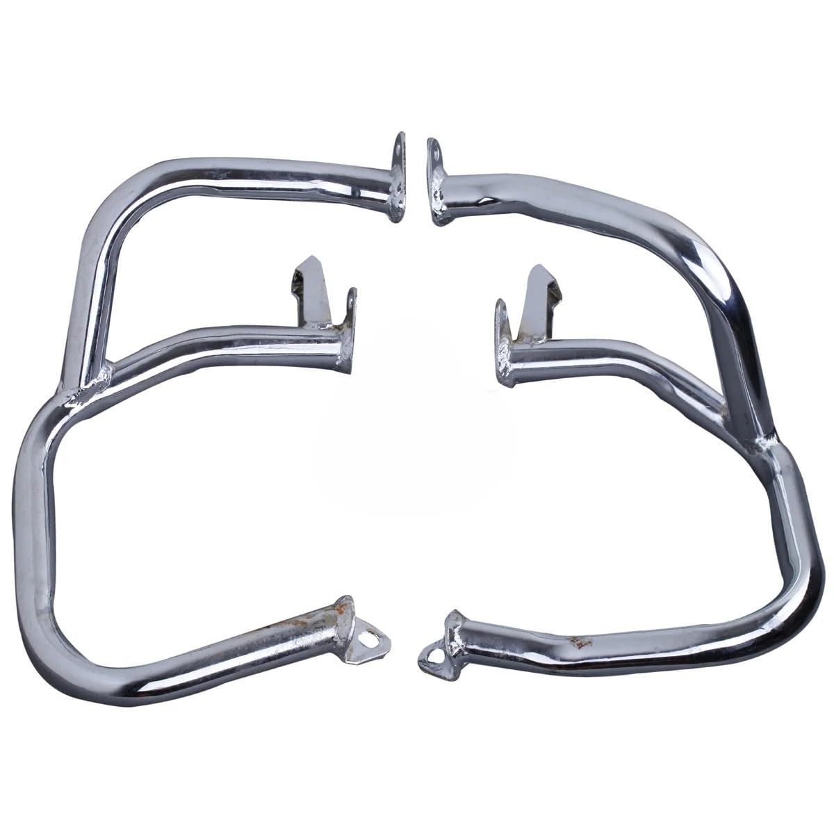 Motorrad Stoßstange Für Goldwing GL1800 2001-2017 2016 2015 2014 Vorne/Hinten Motor Schutz Crash Bar Motorrad Zubehör Motorschutzbügel Sturzbügel(Front Chrome Silver) von Punxdda