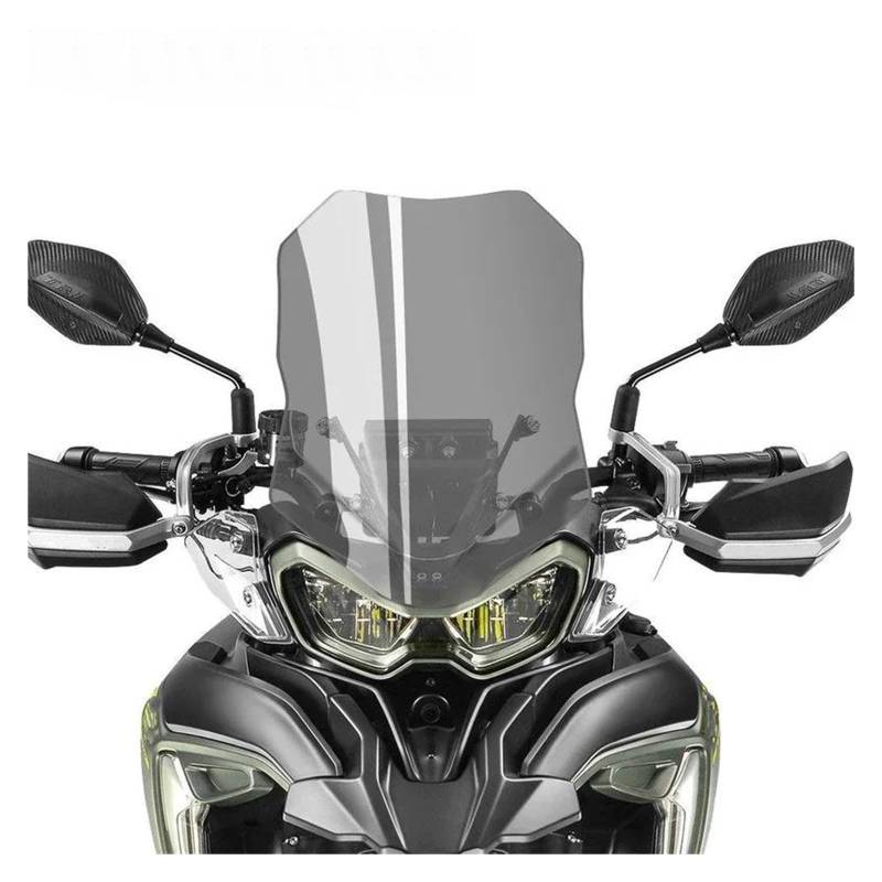 Motorrad Windschutzscheibe Für Benelli Für TRK702 Für TRK702X Für TRK 702 702X Motorrad Windschutzscheibe Windschutz Windabweiser Front Glas Transparent Windabweiser Motorrad(B56.5CM) von Punxdda