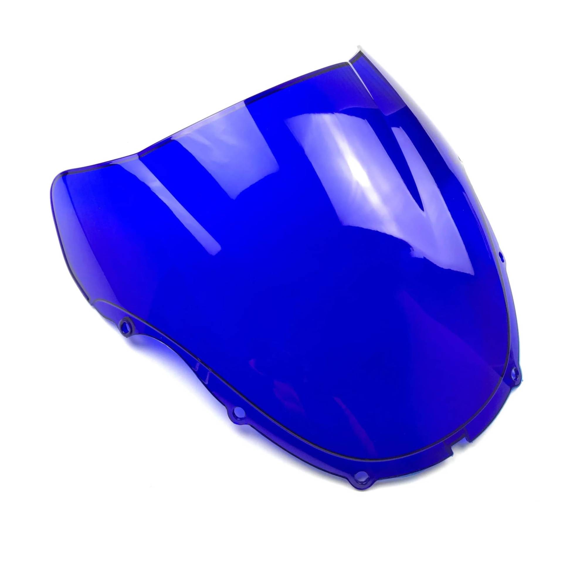 Motorrad Windschutzscheibe Für CBR 600 RR Für CBR600 Für CBR 600 1999 2000 F4 Motorrad Double Bubble Windschutzscheibe Windschutz Windabweiser Motorrad(Blau) von Punxdda