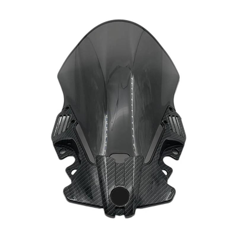 Motorrad Windschutzscheibe Für CFMOTO Für 450SR Für 450 SR Für 450sr Für 450 Sr 2022 2023 Motorrad Double Bubble Windschutzscheibe Windschutz Windabweiser Motorrad(Carbon Gray) von Punxdda