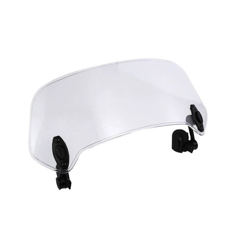 Motorrad Windschutzscheibe Für Suzuki Für KAWASAK Universal Motorrad Risen Einstellbare Wind Bildschirm Verlängerung Windschutzscheibe Spoiler Air Deflektor Windabweiser Motorrad(Transparent Large) von Punxdda