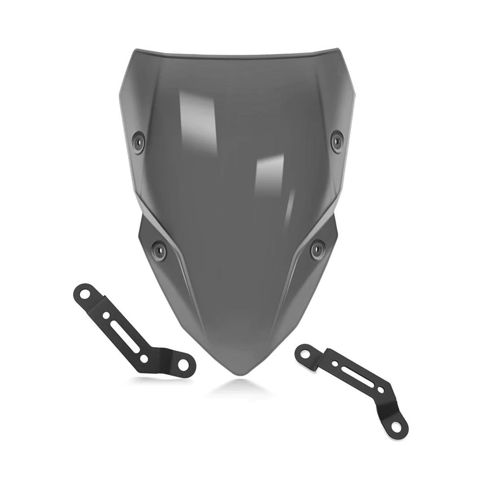 Motorrad Windschutzscheibe Für Z 500 Für Z500 SE 2024 2025 Motorrad Erhöhung Frontscheibe Double Bubble Windschutz Verkleidung Deflektor Spoiler Windabweiser Motorrad(Grau) von Punxdda