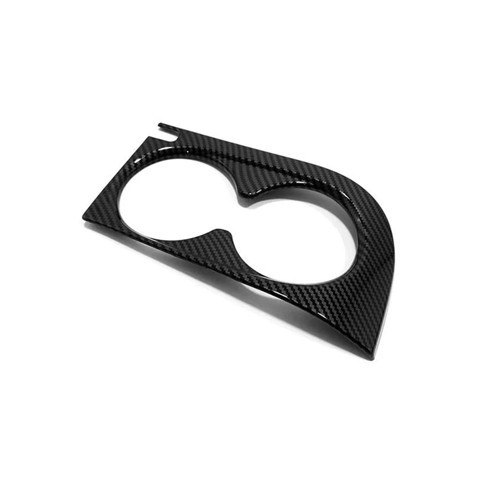 Verkleidung der Konsolenverkleidung Für Benz Für C-Klasse W206 2022 2023 ABS Carbon Fiber Center Console Wasser Tasse Rahmen Panel Trim Abdeckung Center Console Panel Dekoration von Punxdda