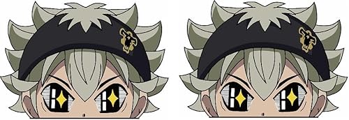 Pure Print Cut Anime Sticker - Black Clover Peeker - Auto Aufkleber - 2 Stück - 9 cm (Asta3) von Pure Print Cut