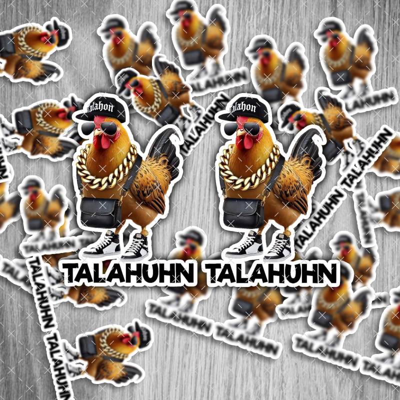 Pure Print Cut Lustiger Talahuhn Meme Aufkleber – Witziger Sticker als Geschenk für Meme-Liebhaber – 13 x 9 cm, 2 Stück – Hochwertiger Vinylsticker für Laptop, Auto & Handy von Pure Print Cut