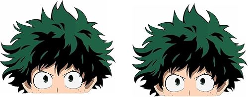 Pure Print Cut My Hero Academia Aufkleber Auto Peeker Sticker - Lustige Manga Anime Sticker 2 Stück, 9 cm (Deku) von Pure Print Cut