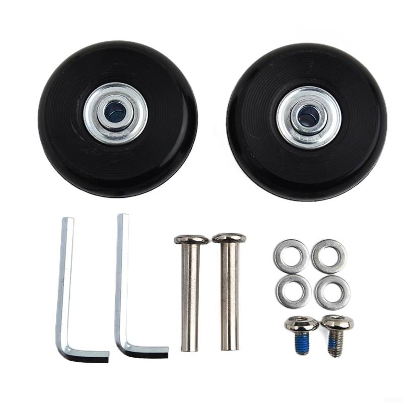 Ersatzrollen für Gepäck, Koffer, Gummi, Lenkrollen mit Lagern, Reparatur-Sets für Gepäck, Koffer, Trolley, Skate-Ersatzräder (70 mm x 18 mm) von Puupaa