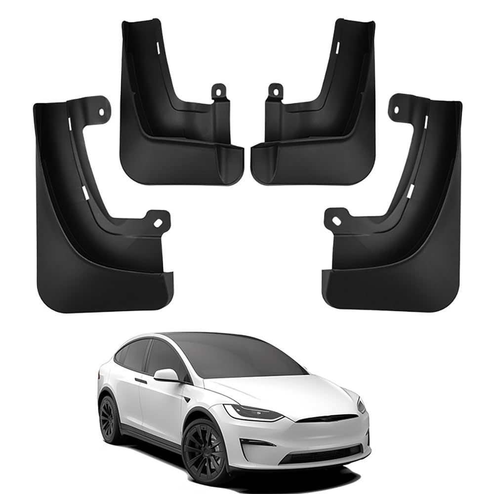 4 Stück Kotflügel,Auto ABS Kunststoff Vorne und Hinten Schmutzfänger Spritzschutz Dekoration Zubehör Für Tesla Model X 2023 von Pyaio