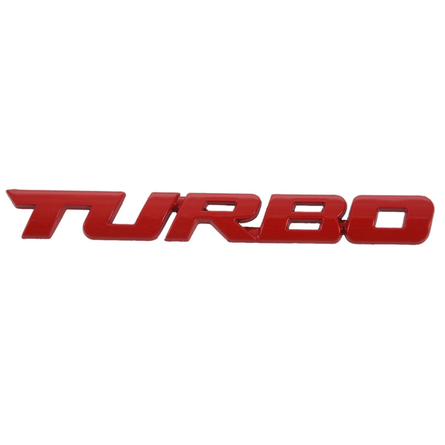 Pyatofy Turbo Universal Auto Motorrad Auto 3D Metall Emblem Abzeichen Aufkleber, Rot von Pyatofy