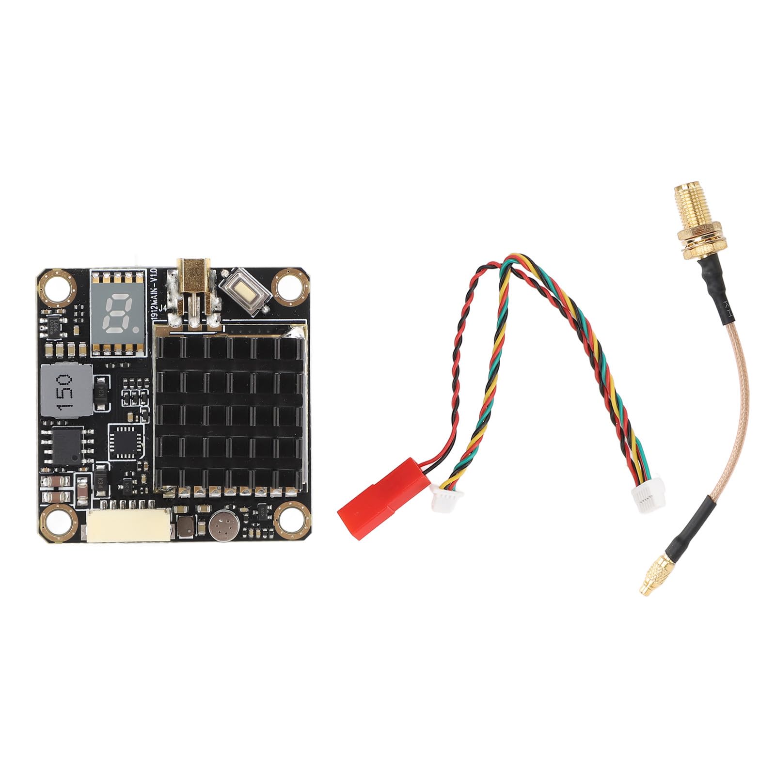 2000 MW 5,8 G FPV-Videosender für Drohnen-Quadcopter mit 4 Leistungseinstellungen, IRC-Tramp-Protokoll, Power-Selbsttestfunktion, 7–26 V Spannungsbereich, 5 V Ausgang für von Pyhodi