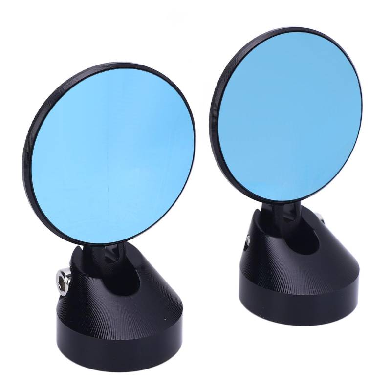 Motorrad -Lenkerbalken -Endspiegel, 2 PCs CNC Glass Rückspiegel Blue Lense Anti Blendersatz für Sprint 50 150 Prima 50 150 GTS150 250 300 2013 Bis 2024 (BLACK) von Pyhodi