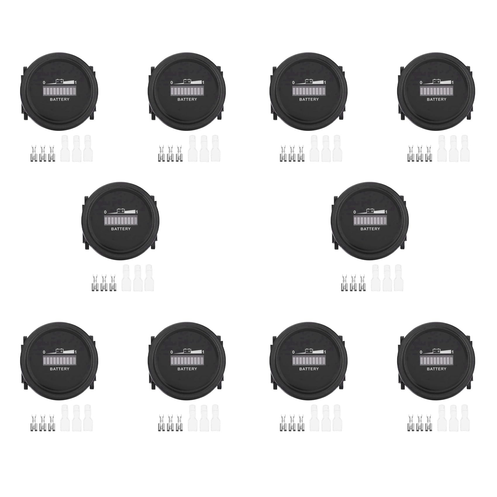 Pyugxab 10X 12V / 24V / 36V / 48V / 72V LED Digitale Batterie Anzeige wasserdichte Mess Anzeige Batterie Anzeige für Go-Lf Ca-Rt von Pyugxab